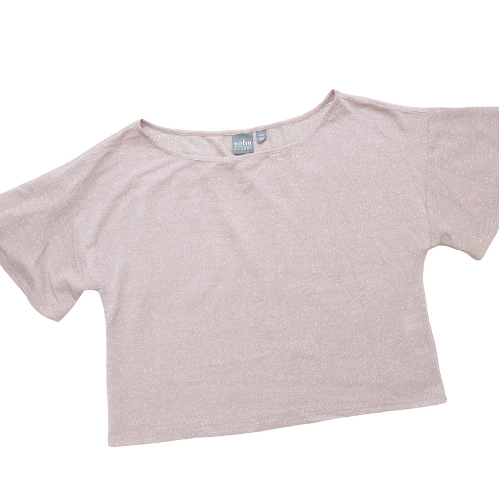 New York & Company Shimmer Pink Shirt